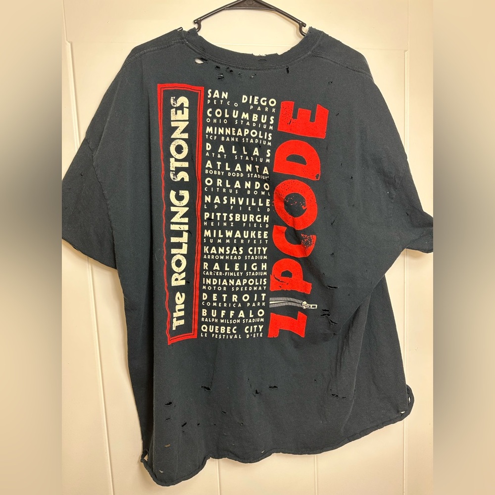 Rolling Stones “Zip Code” Custom Oversized Tee - image 2